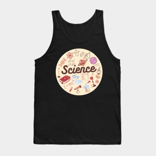 Science Physics Maths Biology Chemistry Illustration, Shapes & Formula Tank Top